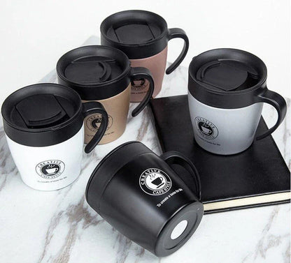 Premium Nordic-inspired stainless steel thermos flask with deer print design, perfect for keeping drinks hot or cold for up to 12 hours