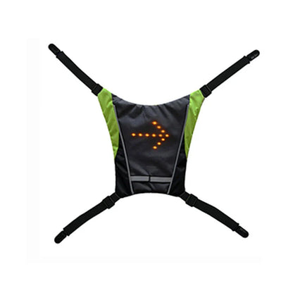 A grey LED signal vest with bright lights for improved visibility and safety during outdoor activities