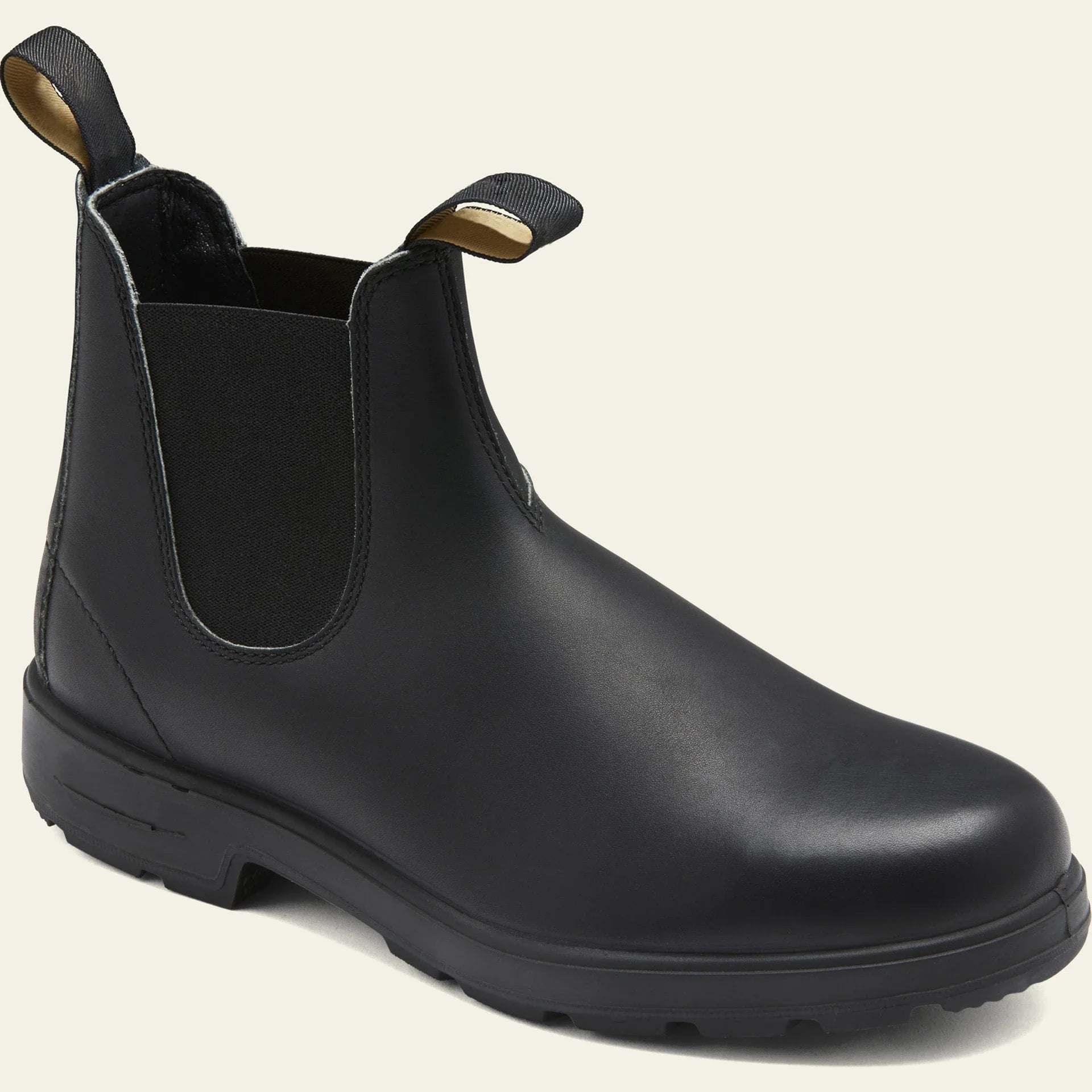 Pair of stylish Chelsea boots in black, made with high-quality materials and featuring a classic British design.