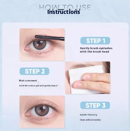 Premium eye makeup remover effectively removes waterproof mascara, leaving the delicate eye area feeling refreshed and rejuvenated.