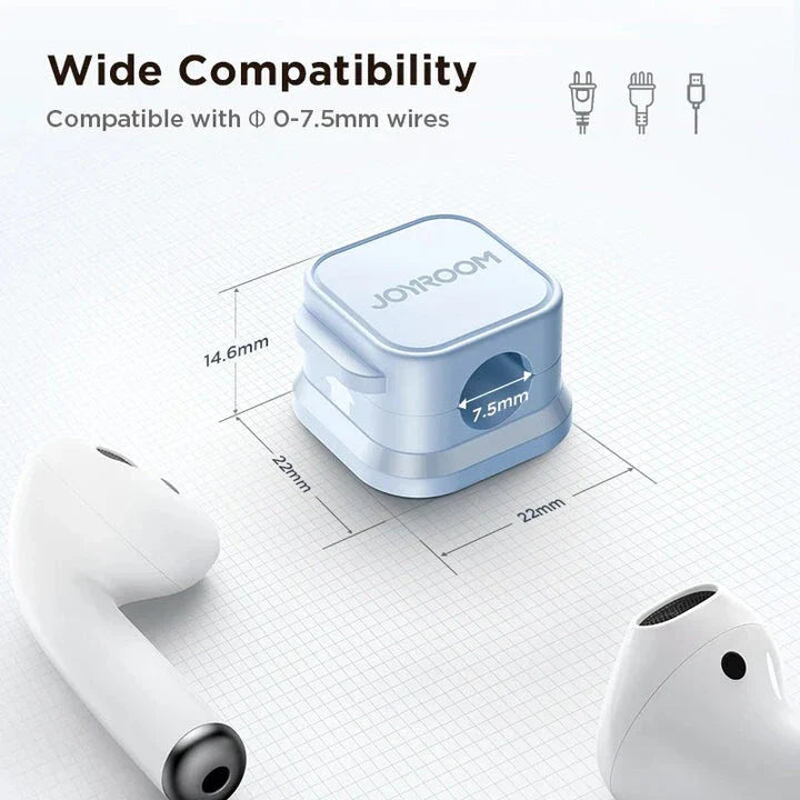 6-pack magnetic cable clips organiser with adjustable cord holder for desk, car, and home use