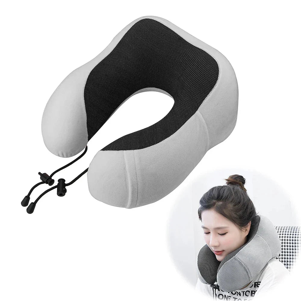 Premium Memory Foam Car Neck Support Pillow with U-shaped design for personalized neck support and comfort