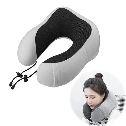 Premium Memory Foam Car Neck Support Pillow with U-shaped design for personalized neck support and comfort