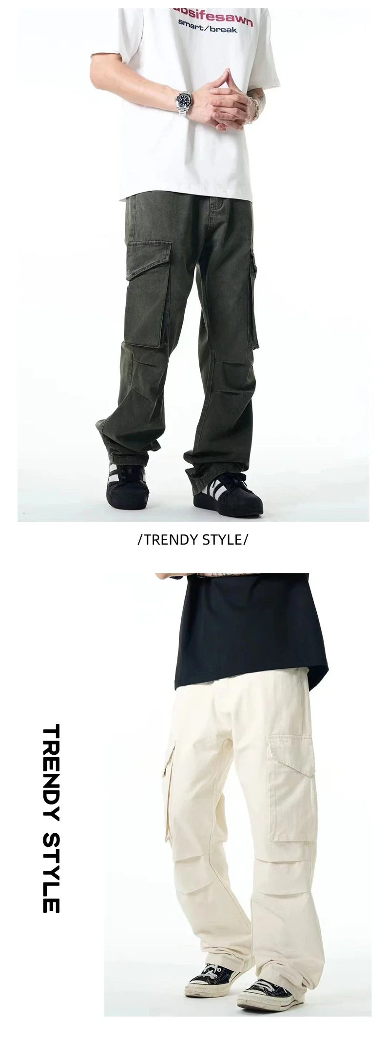 Premium men's overalls with innovative three-dimensional pleated design and large pockets, made from durable cotton fabric