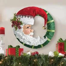 A festive throw pillow pendant featuring a white-bearded Santa Claus design, perfect for celebrating the holidays in style.