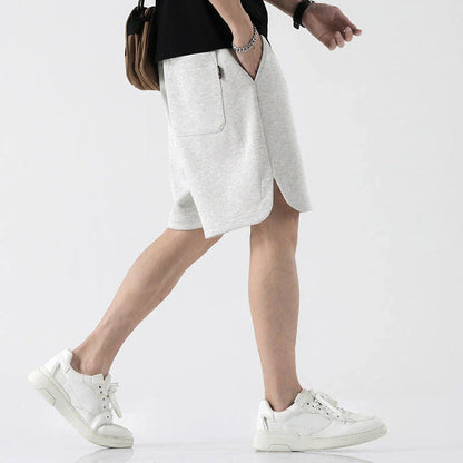 Premium British-made knitted sports shorts in a variety of classic colours, featuring an elastic waistband and loose, comfortable fit.