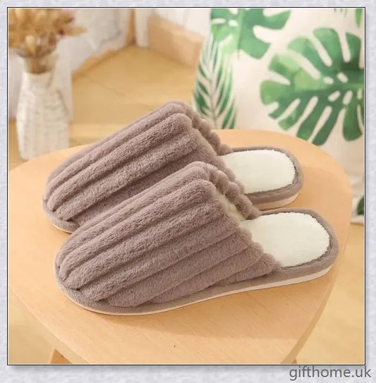 Cosy cotton house slippers with bow detail, available in a variety of colours for indoor comfort and style
