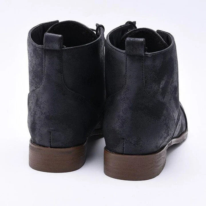 Premium leather motorcycle boots with reinforced toe and durable rubber sole for urban adventures