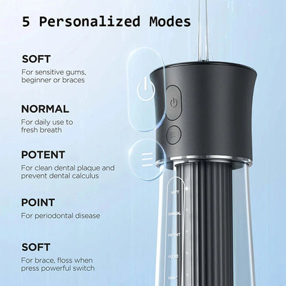 Trendha Premium 5-Mode Water Flosser with Powerful Cleaning and Customisable Modes for Flawless Oral Hygiene