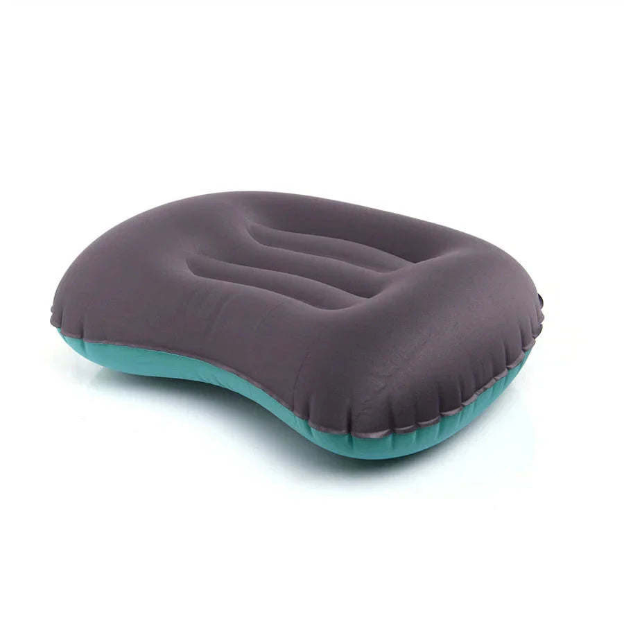Premium inflatable camping pillow with ergonomic design for outdoor comfort and support