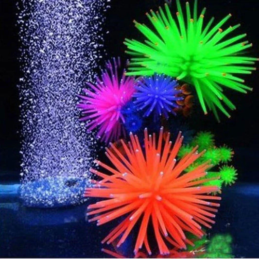 Premium silicone artificial aquatic life decorations in an aquarium, creating a mesmerizing underwater scene