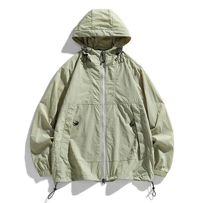A lightweight, versatile outdoor jacket made from premium nylon fabric, perfect for British adventures and outdoor activities.