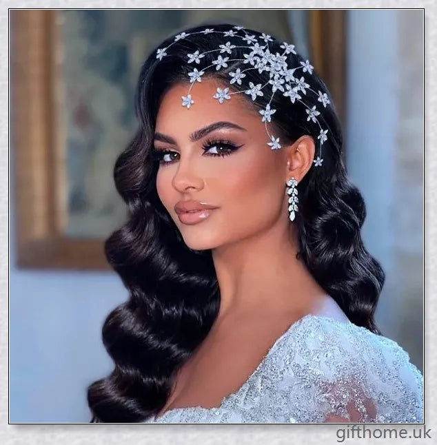Elegant silver bridal hair comb adorned with sparkling rhinestones, a perfect accessory for weddings and formal events