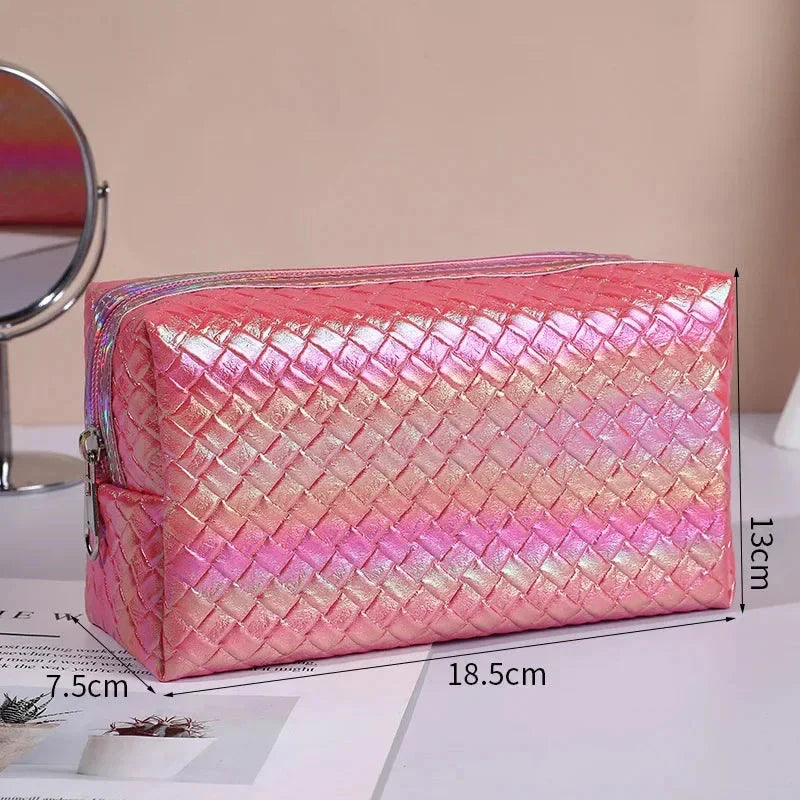 Premium waterproof cosmetic bag with stylish candy-coloured designs, perfect for British travellers