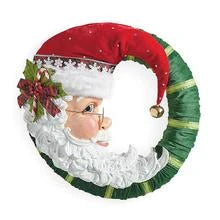 A festive throw pillow pendant featuring a white-bearded Santa Claus design, perfect for celebrating the holidays in style.