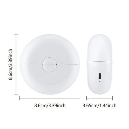 Premium 2-in-1 electric nail clipper and polisher with adjustable settings for trimming and polishing, built-in nail clippings compartment, and rechargeable battery