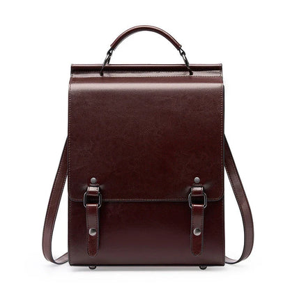 Premium genuine leather backpack with sleek design, organised interior, and comfortable straps for modern British lifestyles