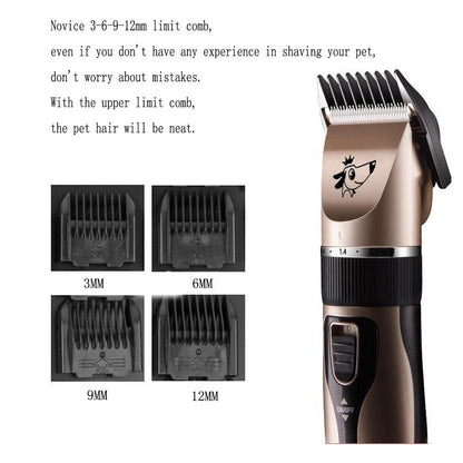 Golden Design Dog's Hair Trimmer Set with Quiet Electric Trimmer, Ergonomic Design, and Precision Attachments for Stress-Free Grooming