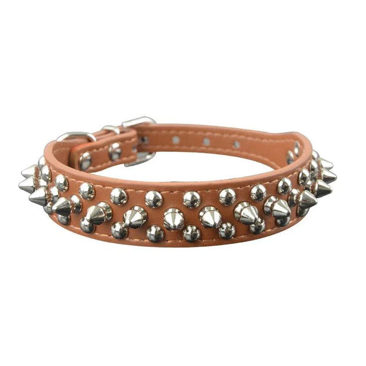 Premium quality PU leather pet collar in various colours and sizes for stylish dogs