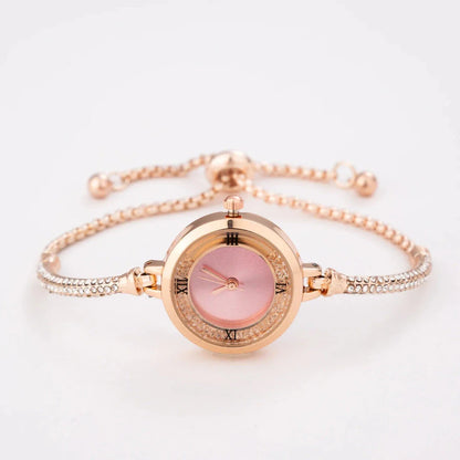 Elegant stainless steel quartz women's watch with compact dial, designed for timeless style and functionality