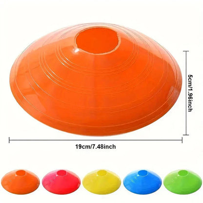 Premium Dynamic Football Training Cones in vibrant red, designed for agility, speed, and precision drills