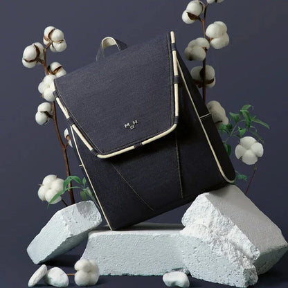 Premium eco-friendly denim waterproof backpack with multiple pockets and a comfortable handle for active lifestyles
