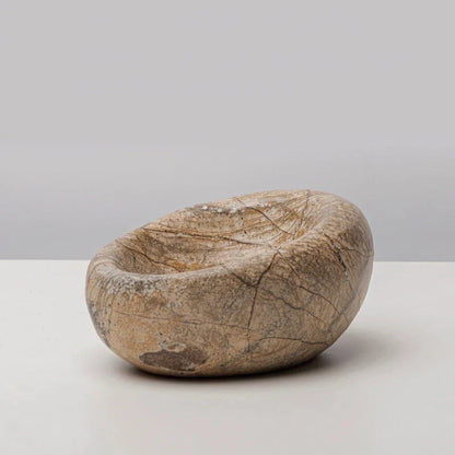 Rainforest Brown Marble Bowl - Unique Nested Design, Durable Marble Construction, Versatile Functionality for Serving, Display, and Decor