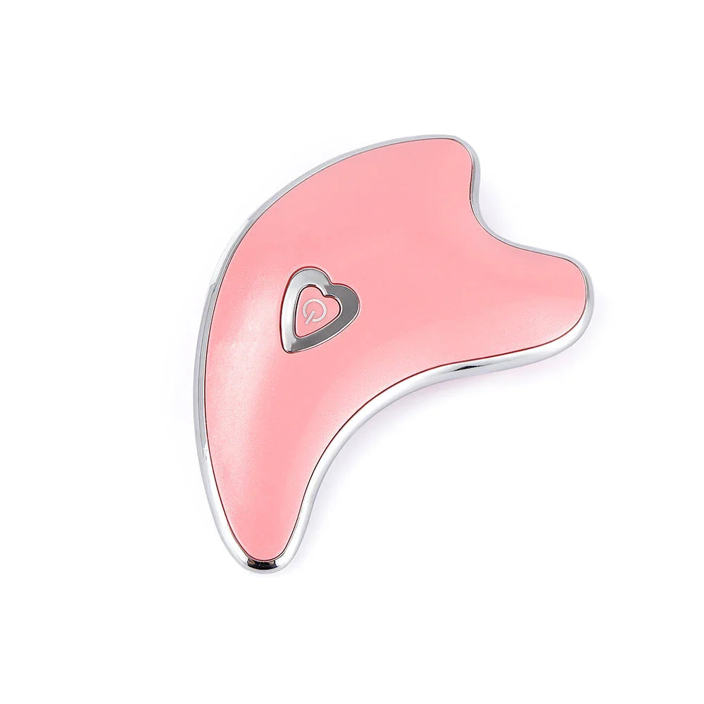 Electric Guasha Face and Neck Vibration Massager with Micro-Current Ion Technology for Skin Rejuvenation