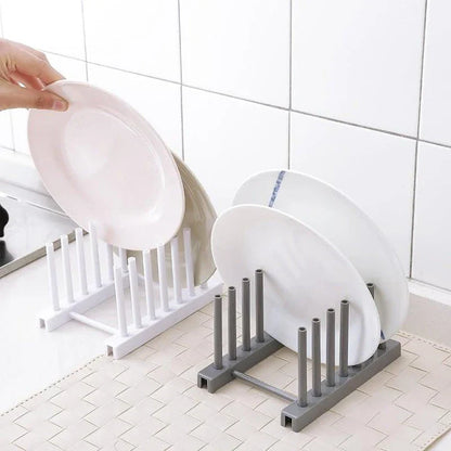 A sleek and compact dish organiser made with durable ABS material, designed to streamline kitchen storage and add elegance to your space.