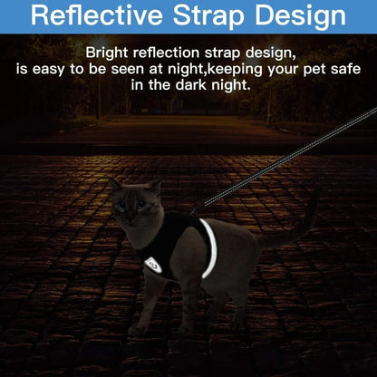 Premium Breathable Pet Harness with Reflective Trim - Comfortable and Durable Design for Outdoor Adventures with Your Pet
