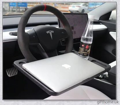 Portable car laptop desk made of high-quality ABS material, designed specifically for Tesla vehicles
