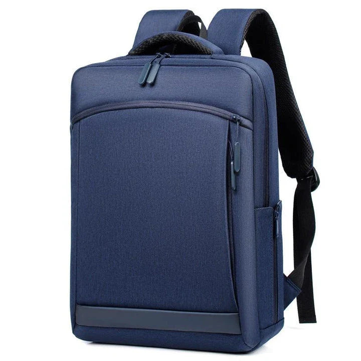 Premium laptop backpack in light grey colour, featuring a sleek and durable polyester design with multiple compartments for organised storage.