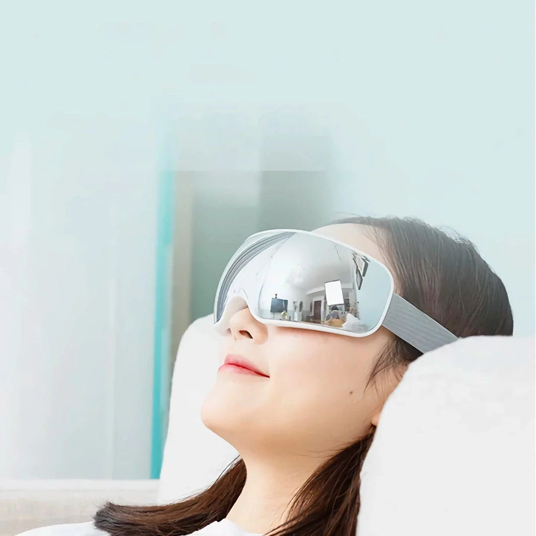 Premium electric eye massager with hot compress and Bluetooth music for relaxation and rejuvenation