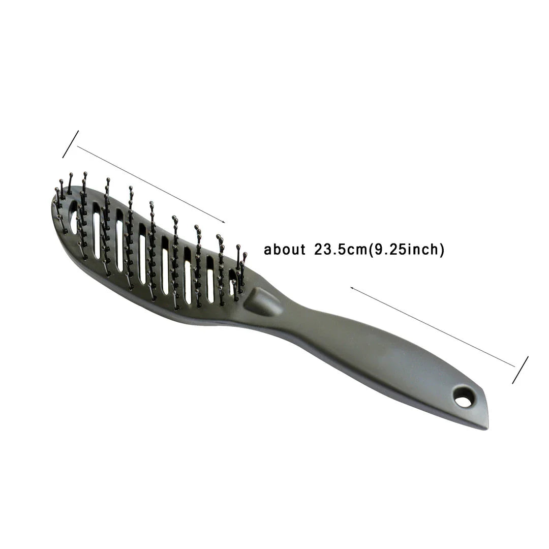 Premium anti-static curved hair comb with ergonomic design for salon-worthy styling and volume