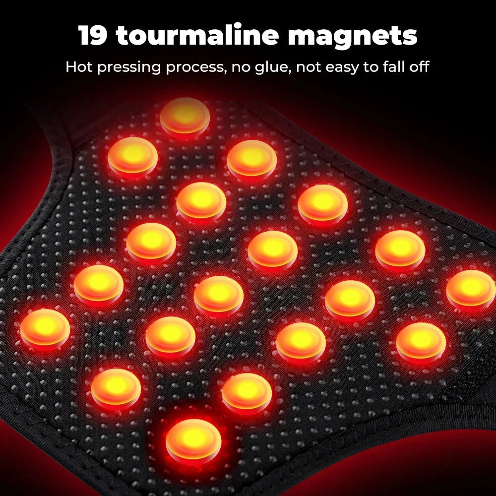 Premium Magnetic Heating Neck Support Brace with 19 Tourmaline Magnets for Neck Pain Relief and Muscle Relaxation