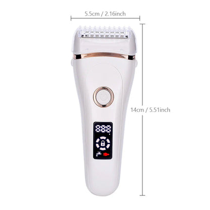 Precision Electric Lady Shaver with hypoallergenic stainless steel blades and floating foil technology for effortless, irritation-free hair removal