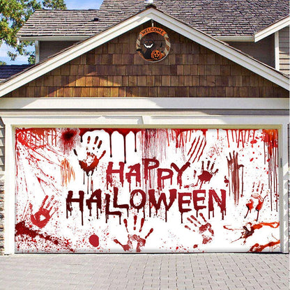 Decorative hanging cloth fabric with geometric abstraction pattern for Halloween party backdrop