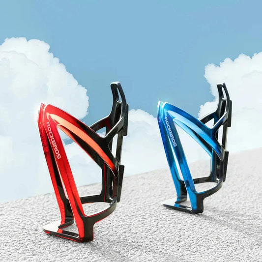 Stylish and lightweight cycling bottle holder in black with vibrant two-tone design, perfect for UK cyclists