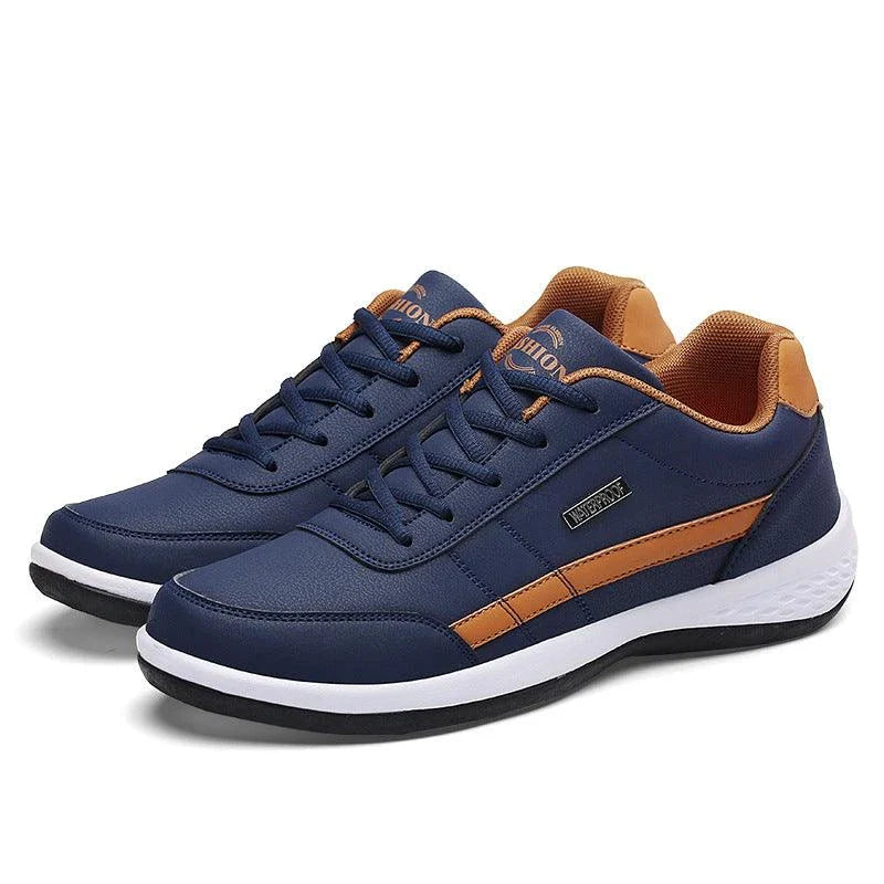 Premium British-made autumn and winter sports shoes with lightweight, wear-resistant construction and viscose sole technology for superior comfort and traction.