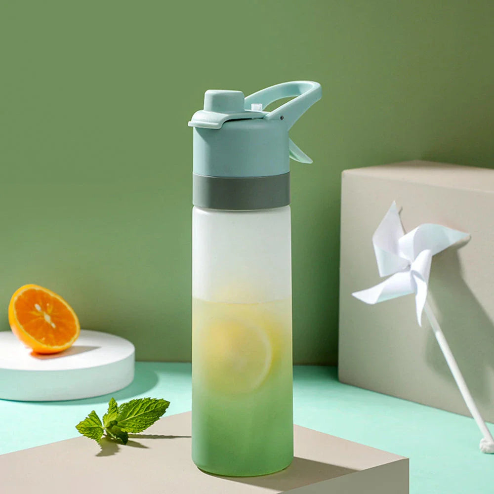 Premium 650ml Portable Spray Water Bottle with Tritan Material and Innovative Spray Function for Outdoor Activities