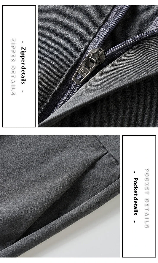 Men's sophisticated stretch trousers with tailored pencil fit, available in a range of classic colours