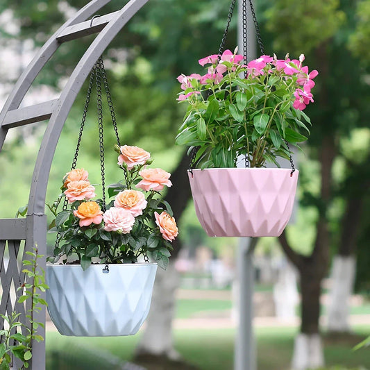 Modern white polyresin wall-mounted flower planter with sleek, contemporary design