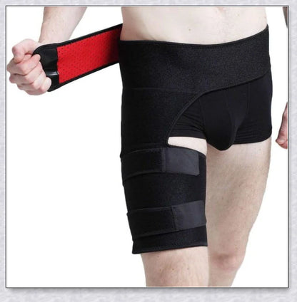 Premium adjustable hip stabiliser and groin brace with breathable mesh lining for pain relief and improved mobility