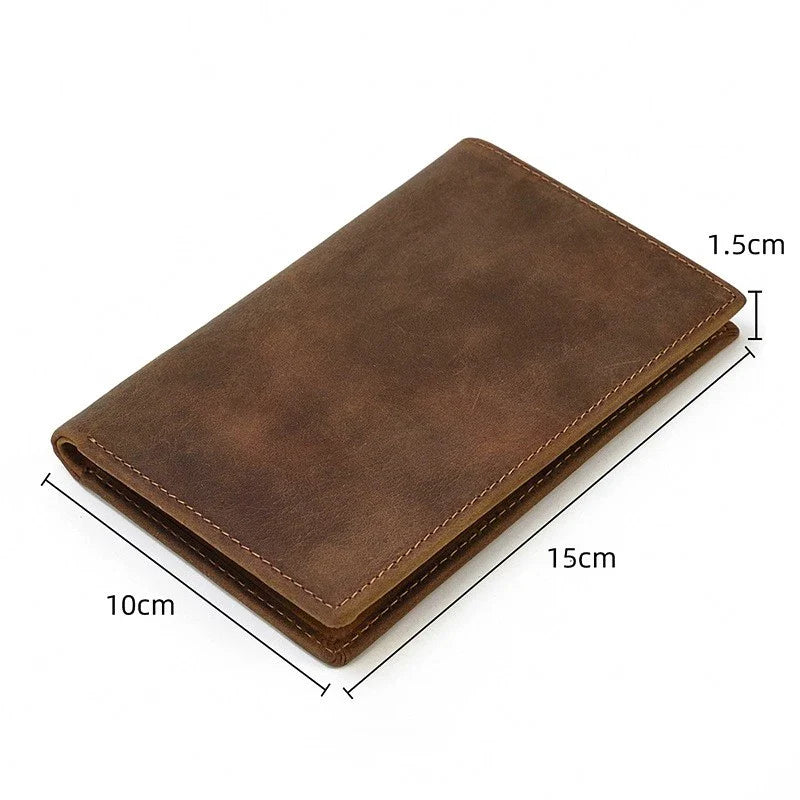 Premium black leather passport wallet with multiple compartments and slots for secure storage and organisation