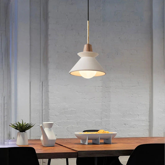 Nordic-style pendant lights with elegant white lampshades and minimalist design, providing energy-efficient LED illumination for modern home interiors.