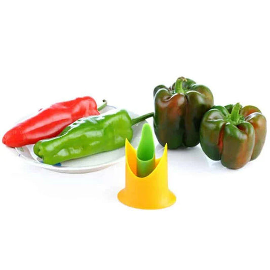 Premium Pepper Core Seed Remover - Effortless Deseeding Tool for Bell Peppers, Chillies, and More