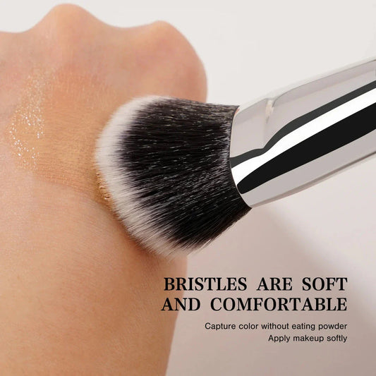 Professional Bevel Foundation Brush for seamless makeup application with a bevel design and soft, synthetic bristles
