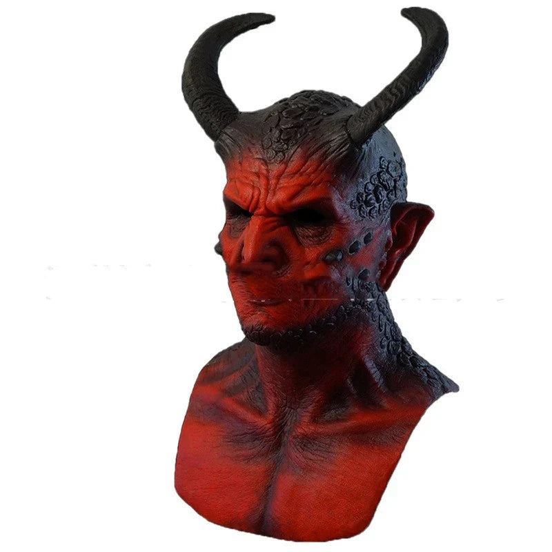 Premium quality full head devil ball party prop with striking red devil design and lifelike details