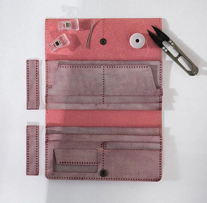 Premium handcrafted leather wallet with mist wax finish, featuring a vintage-inspired design and ample storage for cards and cash
