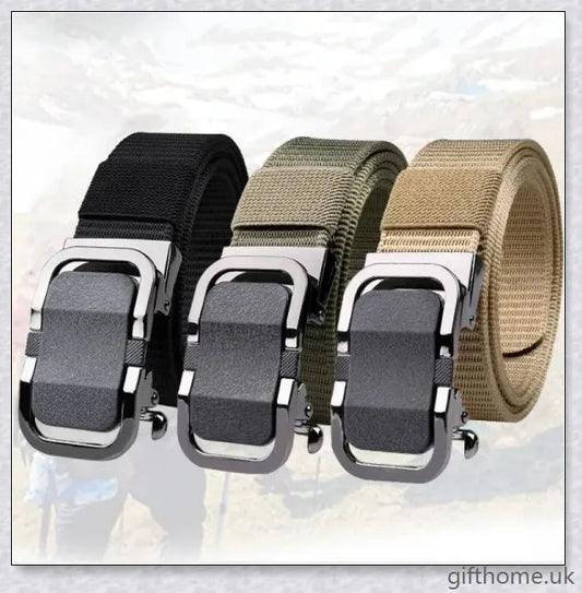 Premium Automatic Buckle in various colours, featuring a smooth, one-handed adjustable design for effortless style